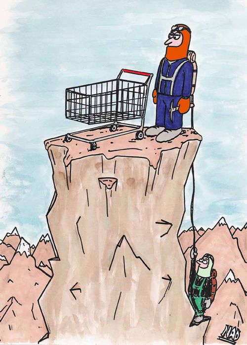 Shopping trolleys can be found anywhere...