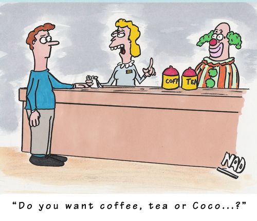 'Do you want coffee tea or Coco...?'