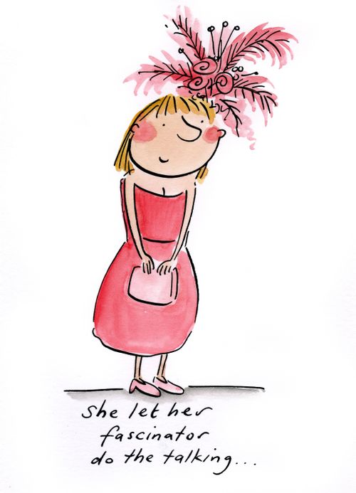 She let her fascinator do the talking...