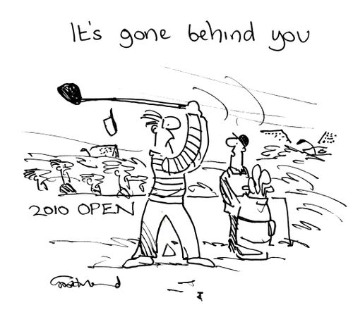 'It's gone behind you.'