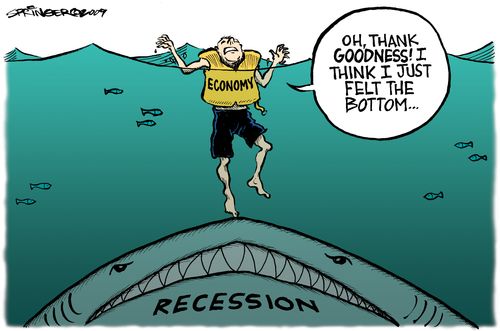 "Oh, thank goodness! I think I just felt the bottom..."