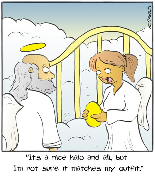 "It's a nice halo and all, but I'm not sure it matches my outfit."