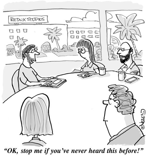 "OK, stop me if you've never heard this before!"