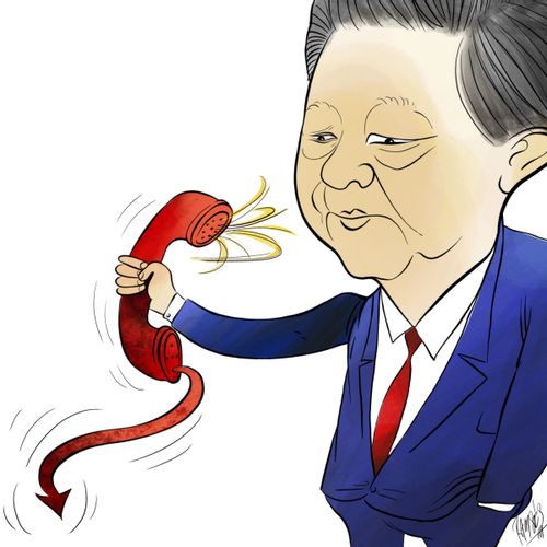 Xi Jinping takes a call from Donald Trump.