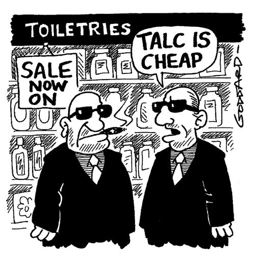 "Talc is cheap."