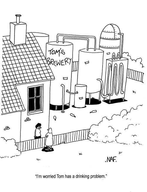 'I'm worried Tom has a drinking problem.'