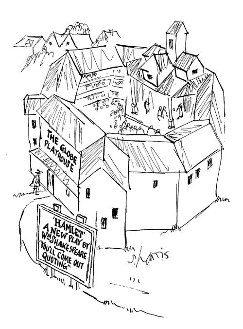 The Global Playhouse - 'Hamlet' A new play by W Shakespeare - 'You'll come out quoting'.