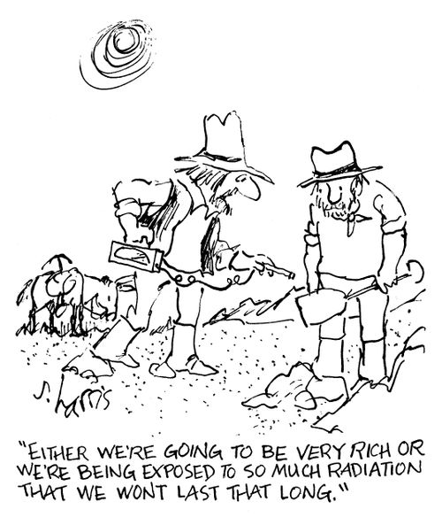 Either we're going to be very rich or we're being exposed to so much radiation that we won't last that long.