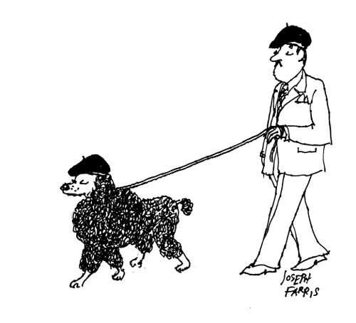 Posh Man with Posh Dog.
