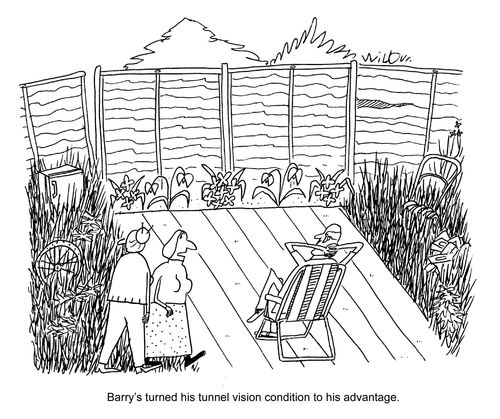 'Barry's turned his tunnel vision condition to his advantage.'