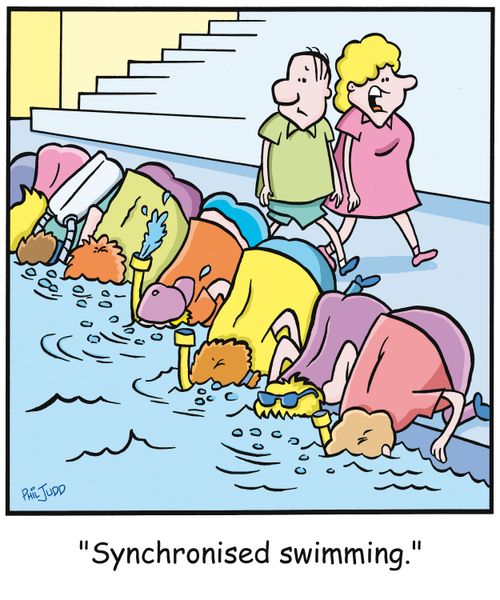 'Synchronised swimming.'
