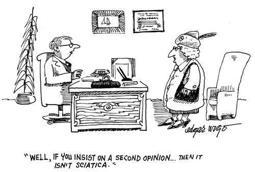 'Well, if you insist on a second opinion...Then it isn't Sciatica.'