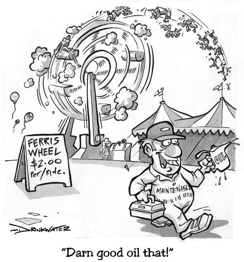 'Darn good oil that!' 