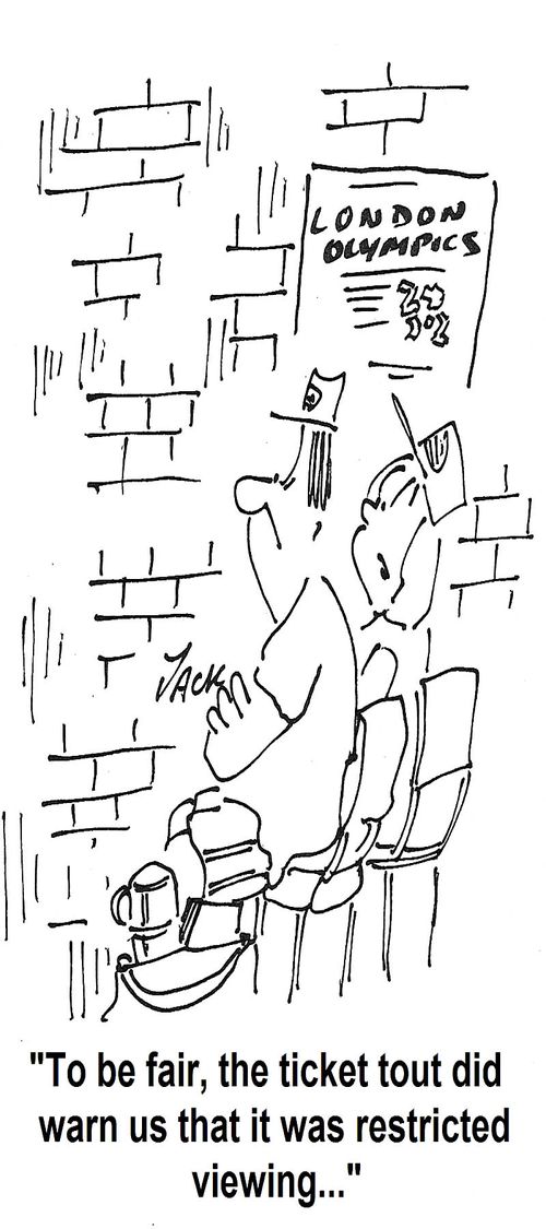 'To be fair, the ticket tout did warn us that it was restricted viewing.'