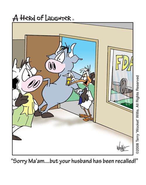 'Sorry Ma'am....but your husband has been recalled!'