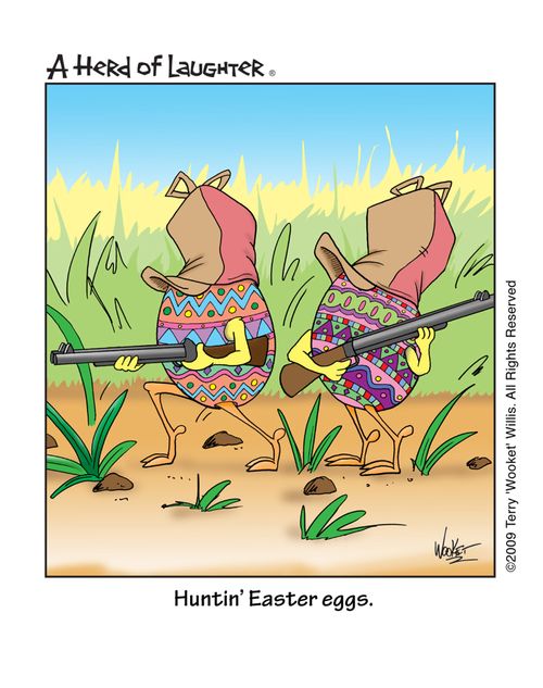 Huntin' Easter eggs.