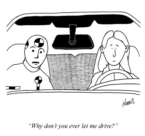 'Why don't you ever let me drive?'