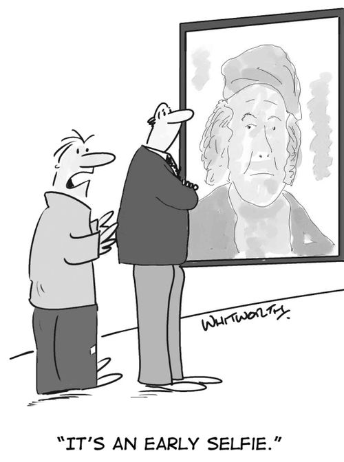 "It's an early selfie."