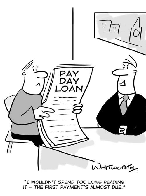 "I wouldn't spend too long reading it - the first payment's almost due."