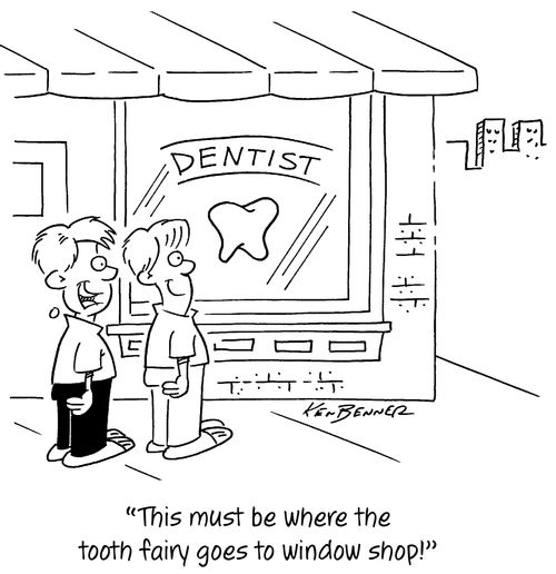 "This must be where the tooth fairy goes to window shop!"