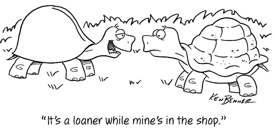 "It's a loaner while mine's in the shop."