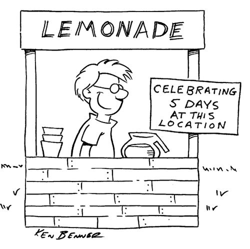 Lemonade: Celebrating 5 days at this location.