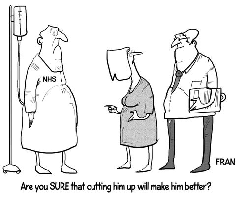 "Are you sure that cutting him up will make him better?"