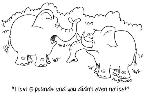 "I lost 5 pounds and you didn't even notice!"