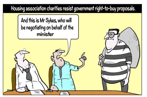Housing association charities resist government right-to-buy proposals.