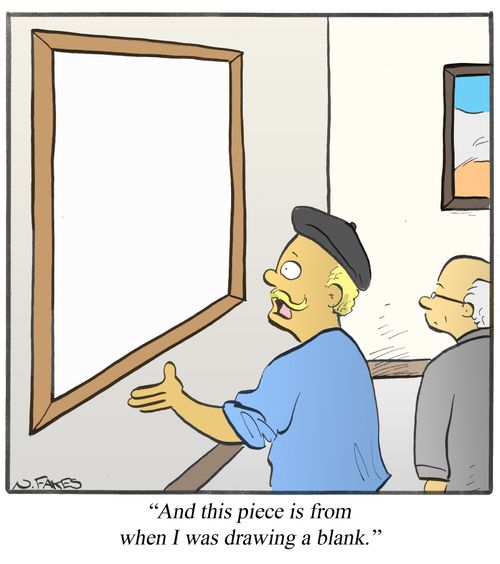 "And this piece is from when I was drawing a blank."