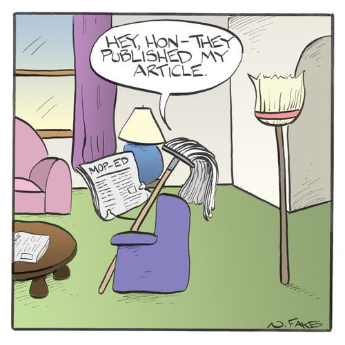 "Hey, hon - they published my article."