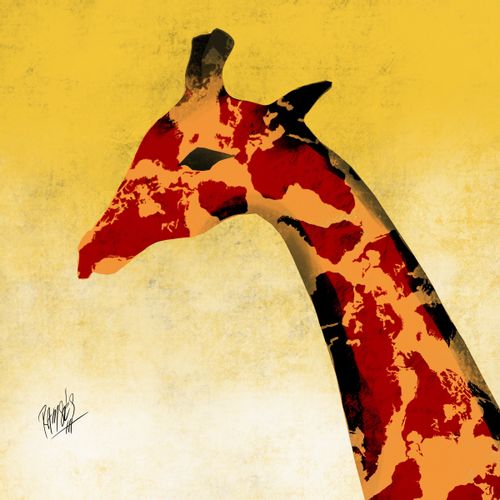 Giraffe in extinction