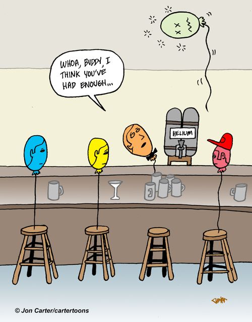 'Whoa, Buddy, I think you've had enough...'