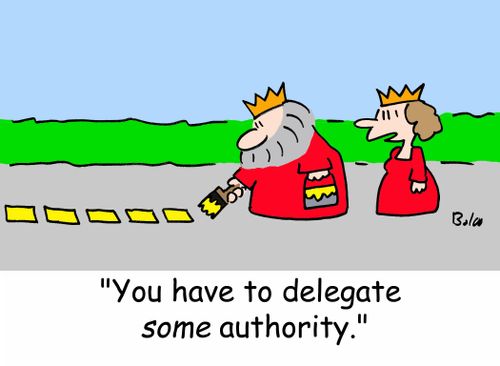 'You have to delegate SOME authority.'