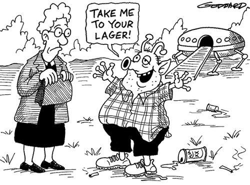 'Take me to your lager!'