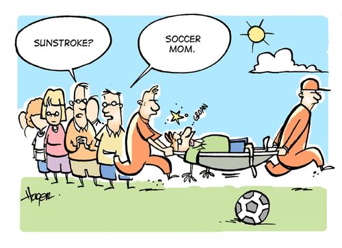 'Sunstroke?' - 'Soccer Mom.'