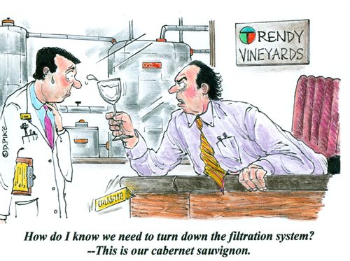 'How do I know we need to turn down the filtration system? - This is our cabernet sauvignon.'