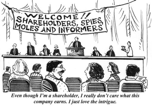 'Even though I'm a shareholder, I really don't care what this company earns. I just love the intrigue.'