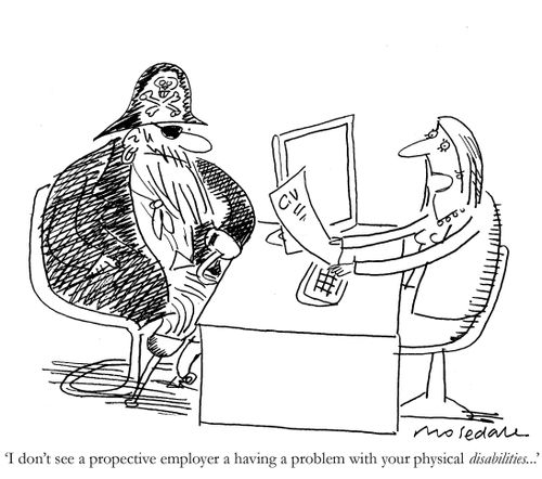 'I don't see a prospective employer having a problem with your physical disabilities...'