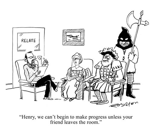 'Henry, we can't begin to make progress unless your friend leaves the room.'
