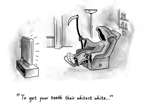 Death watches late night teeth infomercial.