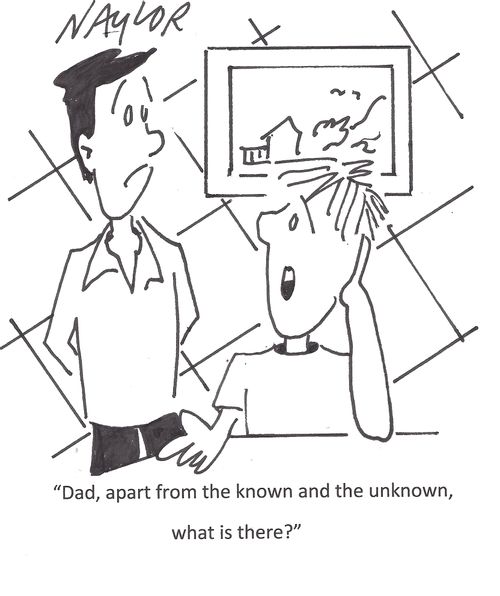 Beyond the known and the unknown.