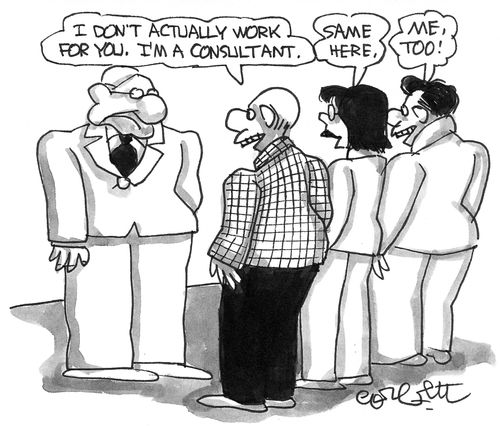 'I don't actually work for you. I'm a consultant.'