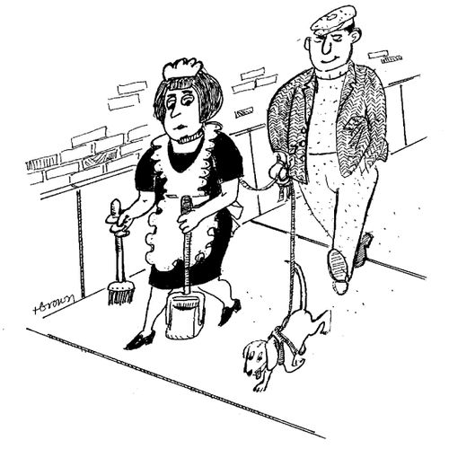 The poop scooper maid.