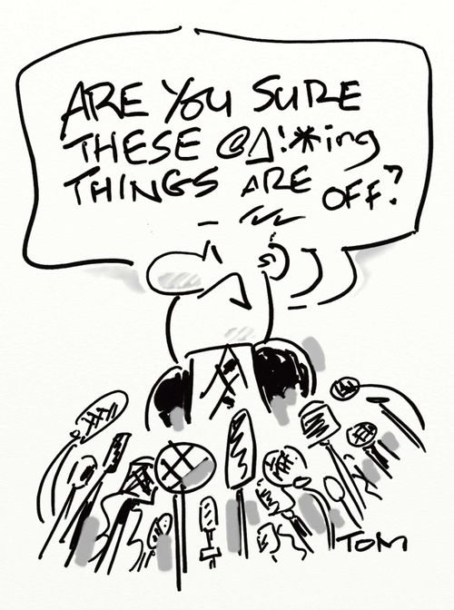 Off-air comments.