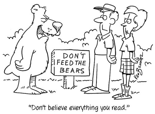 "Don't believe everything you read."