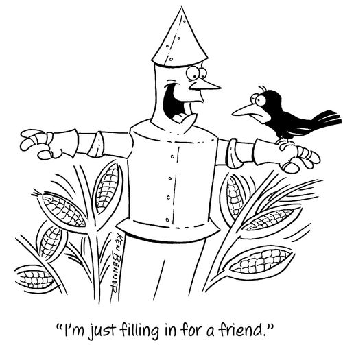 "I'm just filling in for a friend."