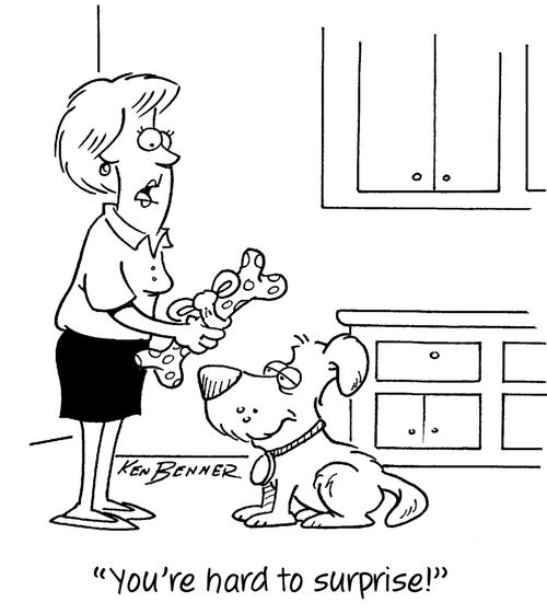 "You're hard to surprise!'