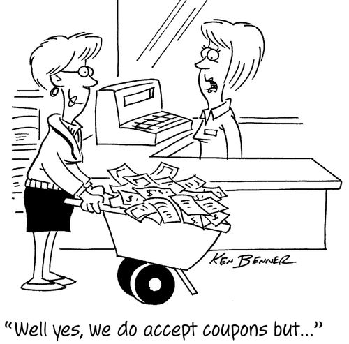 "Well yes, we do accept coupons but..."