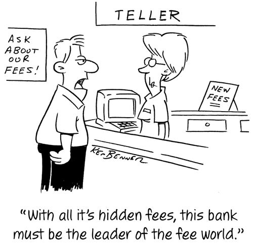 "With all it's hidden fees, this bank must be the leader of the fee world."